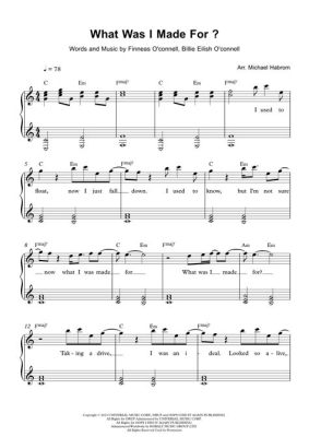 billie eilish what was i made for piano sheet music - How does music reflect one's emotions?